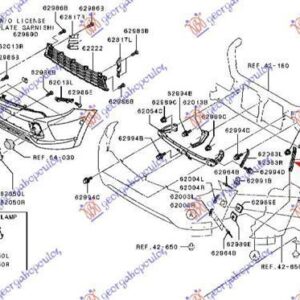 555104280 Mitsubishi L 200 2015-2019 | Βάση Τραβέρσας Εμπρός