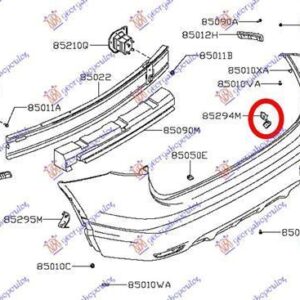 576204301 Nissan Qashqai 2017-2021 | Βάση Προφυλακτήρα Πίσω Δεξιά