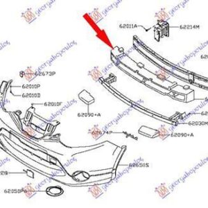 576104900 Nissan Qashqai 2013-2017 | Αντιθορυβικό Προφυλακτήρα Εμπρός