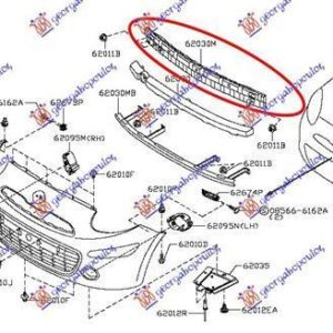 579003840 Nissan Micra 2010-2013 | Τραβέρσα Προφυλακτήρα Εμπρός