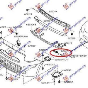 579004282 Nissan Micra 2010-2013 | Βάση Προφυλακτήρα Εμπρός Αριστερή