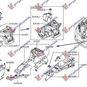 583100271 Nissan X-Trail 2017-2021 | Ποδιά Εμπρός Δεξιά