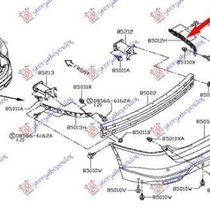 583104301 Nissan X-Trail 2017-2021 | Βάση Προφυλακτήρα Πίσω Δεξιά