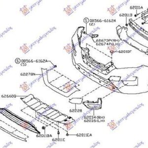 583103840 Nissan X-Trail 2017-2021 | Τραβέρσα Προφυλακτήρα Εμπρός