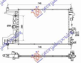 600006345 Opel Astra 5θυρο/Station Wagon 2010-2013 | Ψυγείο Νερού