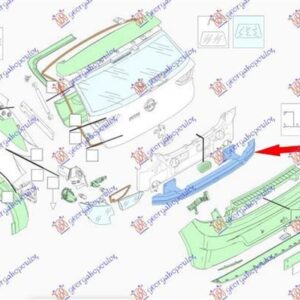 600403850 Opel Astra 5θυρο/Station Wagon 2016-2019 | Τραβέρσα Προφυλακτήρα Πίσω