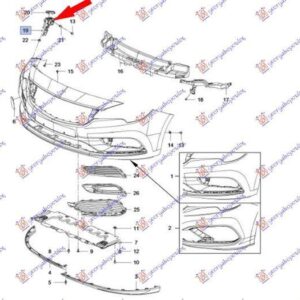 600404281 Opel Astra 5θυρο/Station Wagon 2016-2019 | Βάση Προφυλακτήρα Εμπρός Δεξιά