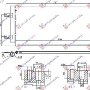 600406410 Opel Astra 5θυρο/Station Wagon 2016-2019 | Ψυγείο A/C Βενζίνη/Πετρέλαιο