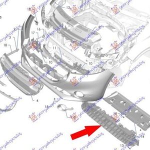 629100835 Peugeot 208 2015-2019 | Ποδιά Προφυλακτήρα Εμπρός