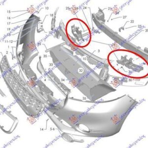 629104900 Peugeot 208 2015-2019 | Αντιθορυβικό Προφυλακτήρα Εμπρός