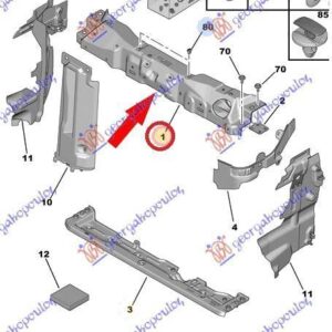 202000200 Citroen C-Elysee 2013-2016 | Ποδιά Εμπρός