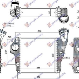 652006201 Porsche Macan 2014-2018 | Ψυγείο Intercooler Δεξιό