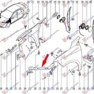 667000272 Renault Fluence 2010-2013 | Ποδιά Εμπρός Αριστερή