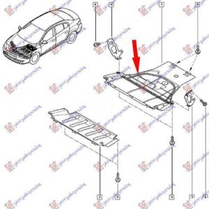 667100840 Renault Fluence 2013- | Ποδιά Μηχανής