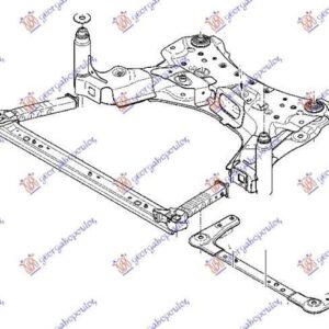 038600910 Renault Megane Coupe 2008-2014 | Γέφυρα Μηχανής Εμπρός