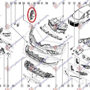 671104281 Renault Scenic/Grand Scenic 2016- | Βάση Προφυλακτήρα Εμπρός Δεξιά