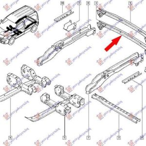 078403855 Renault Kangoo 2008-2013 | Τραβέρσα Προφυλακτήρα Πίσω