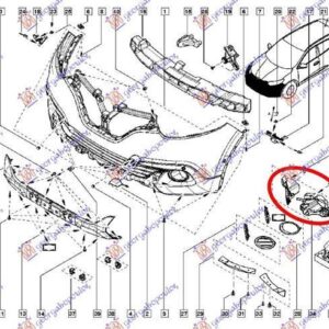 676004290 Renault Kadjar 2015-2019 | Βάση Προβολέα