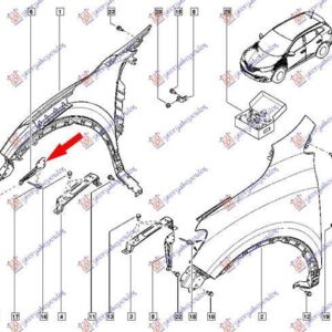 676004293 Renault Kadjar 2015-2019 | Βάση Φτερού Εμπρός Δεξιά