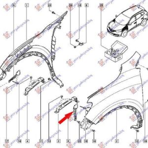 676004294 Renault Kadjar 2015-2019 | Βάση Φτερού Εμπρός Αριστερή