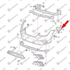 721204282 Seat Ibiza 2017- | Βάση Προφυλακτήρα Εμπρός Αριστερή