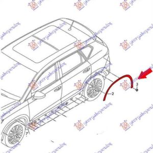 753006551 Skoda Kodiaq 2016- | Πλαστικό Φρύδι Πίσω Δεξιό