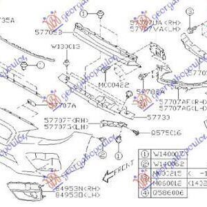 774003840 Subaru WRX 2014- | Τραβέρσα Προφυλακτήρα Εμπρός