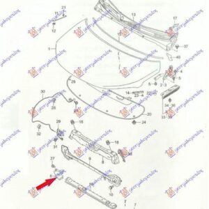 799004281 Suzuki Ignis 2016-2020 | Τραβέρσα Ψυγείου Δεξιά