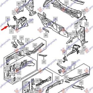 801004271 Suzuki Baleno 2016- | Βάση Φτερού Εμπρός Δεξιά