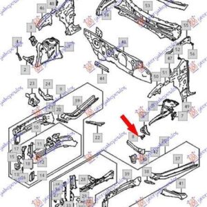 801004272 Suzuki Baleno 2016- | Βάση Φτερού Εμπρός Αριστερή