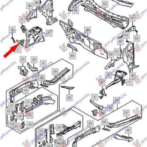 801004273 Suzuki Baleno 2016- | Βάση Φτερού Εμπρός Δεξιά