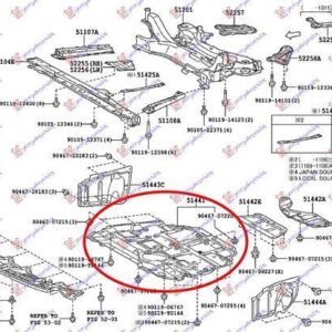 820100835 Toyota Prius 2012-2016 | Ποδιά Μηχανής