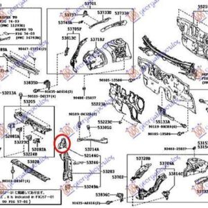 820200274 Toyota Prius 2016-2019 | Λαμαρίνα Μετώπης Αριστερή