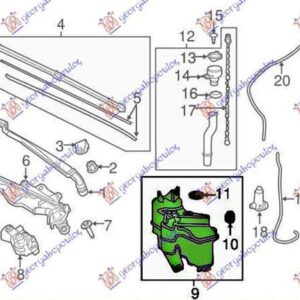 820208400 Toyota Prius 2016-2019 | Δοχείο Νερού Υαλοκαθαριστήρων