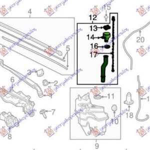 820208420 Toyota Prius 2016-2019 | Λαιμός Δοχείου Νερού Υαλοκαθαριστήρων