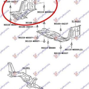 821200831 Toyota Yaris 2017-2020 | Ποδιά Μηχανής Δεξιά