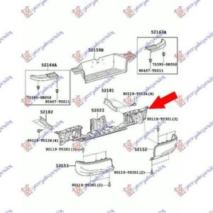 826203850 Toyota Hilux 2015-2020 | Τραβέρσα Προφυλακτήρα Πίσω