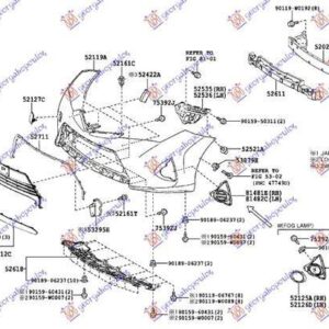 830203840 Toyota Auris 2015-2019 | Τραβέρσα Προφυλακτήρα Εμπρός