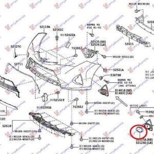 830103992 Toyota Auris 2012-2015 | Πλαίσιο Προβολέα Αριστερό