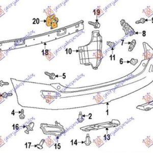 832204304 Toyota Rav 4 2016-2019 | Βάση Τραβέρσας Πίσω Αριστερή