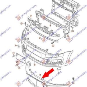 876206370 VW Polo 2014-2017 | Βάση Σπόιλερ Εμπρός