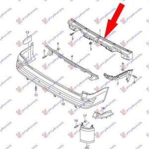 879103855 VW Transporter 2015-2019 | Τραβέρσα Προφυλακτήρα Πίσω