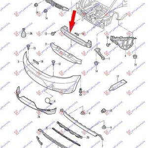 880003850 VW Beetle 2011-2016 | Τραβέρσα Προφυλακτήρα Πίσω