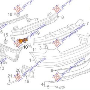 883004304 VW Jetta 2010-2014 | Βάση Προφυλακτήρα Πίσω Αριστερή