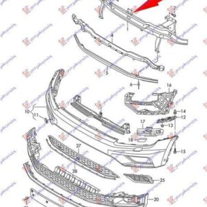 889103840 VW Tiguan 2016-2020 | Τραβέρσα Προφυλακτήρα Εμπρός