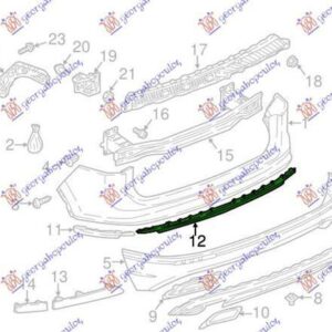 889204030 VW Tiguan Allspace/XL 2017-2021 | Διακοσμητικό Προφυλακτήρα Πίσω